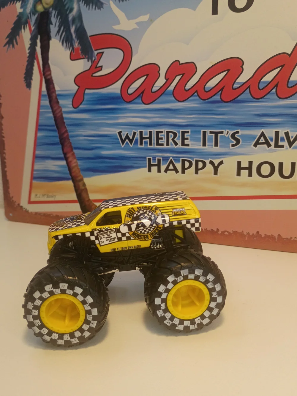 Hot Wheels Monster Truck Taxi 1/64 Scale Loose
